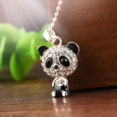 Panda Crystal Pendant Necklace